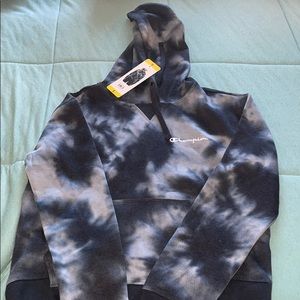 ❤️NWT!❤️Champion Hoodie sweatshirts. Grey tie dye.